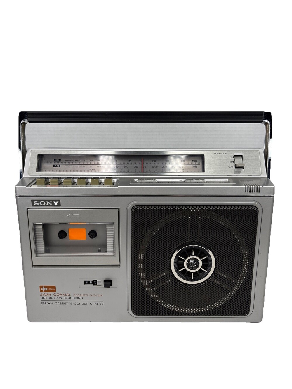 Sony CFM-33 Cassette-Corder Boombox FM/AM Radio Portable Tape Player Tested